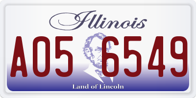 IL license plate A056549