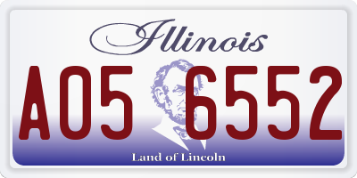 IL license plate A056552