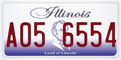 IL license plate A056554