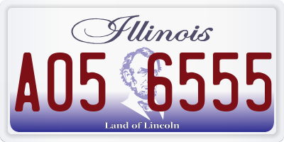 IL license plate A056555