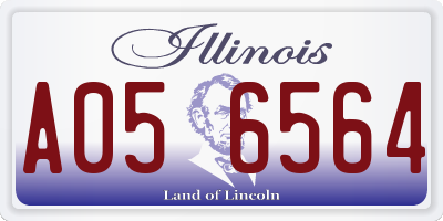 IL license plate A056564