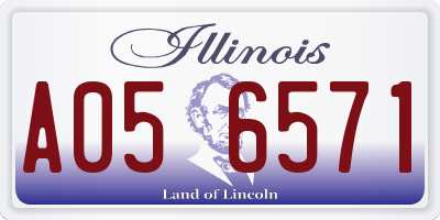 IL license plate A056571