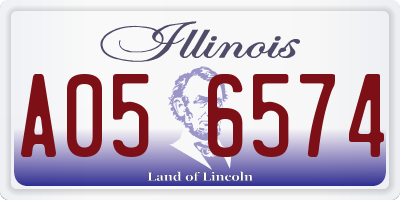 IL license plate A056574
