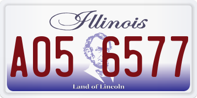 IL license plate A056577