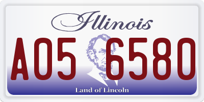 IL license plate A056580