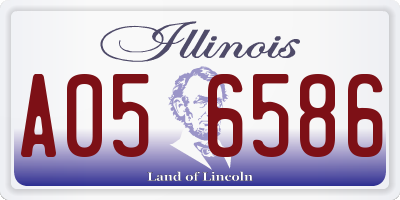 IL license plate A056586