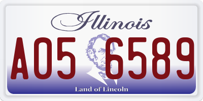 IL license plate A056589