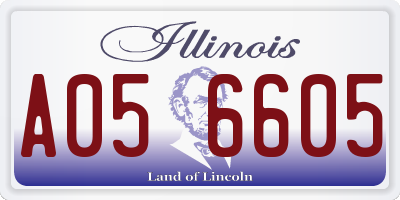 IL license plate A056605
