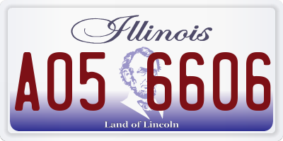 IL license plate A056606