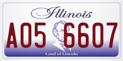 IL license plate A056607