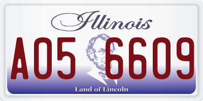 IL license plate A056609