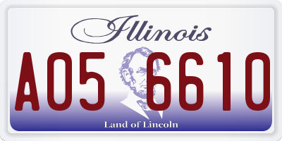 IL license plate A056610