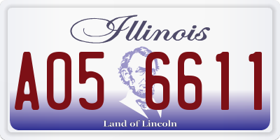 IL license plate A056611