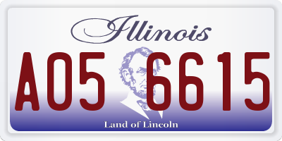 IL license plate A056615