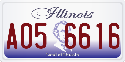IL license plate A056616