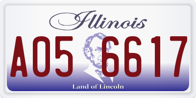 IL license plate A056617