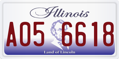 IL license plate A056618