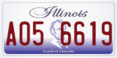 IL license plate A056619