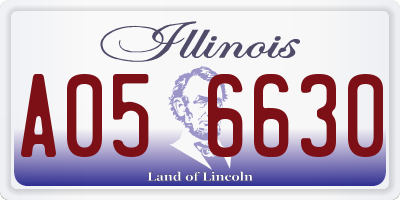 IL license plate A056630