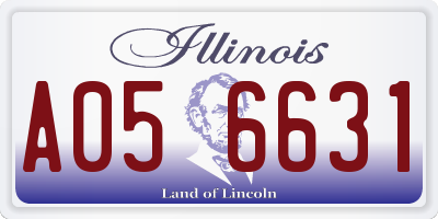 IL license plate A056631