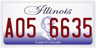 IL license plate A056635