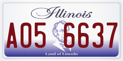 IL license plate A056637