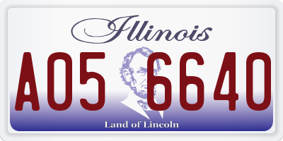 IL license plate A056640