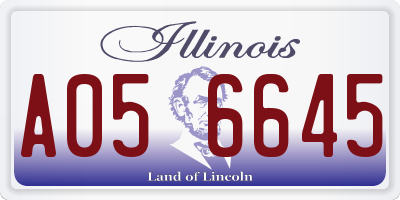 IL license plate A056645