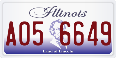 IL license plate A056649
