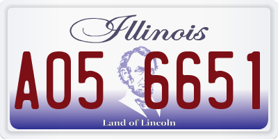 IL license plate A056651