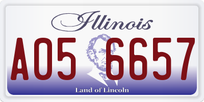 IL license plate A056657