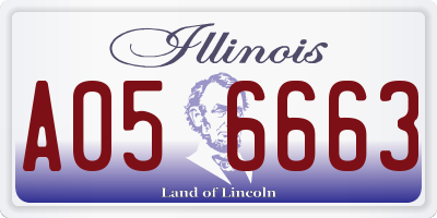 IL license plate A056663