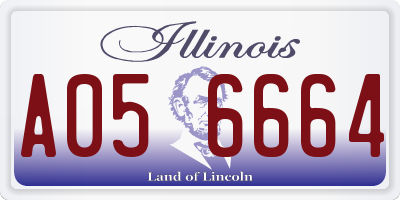 IL license plate A056664