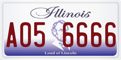 IL license plate A056666