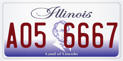IL license plate A056667