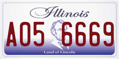 IL license plate A056669