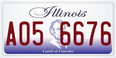 IL license plate A056676