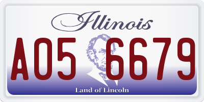 IL license plate A056679