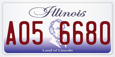 IL license plate A056680