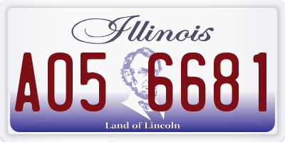 IL license plate A056681