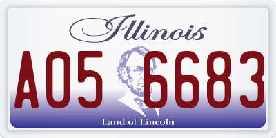 IL license plate A056683