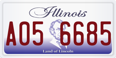 IL license plate A056685
