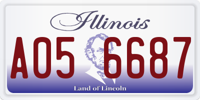 IL license plate A056687