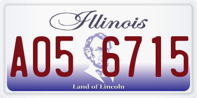 IL license plate A056715