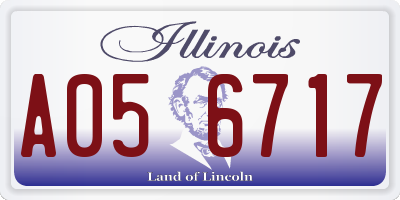 IL license plate A056717