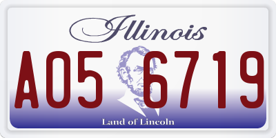 IL license plate A056719