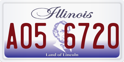 IL license plate A056720