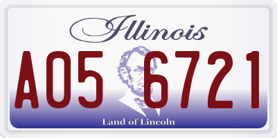 IL license plate A056721