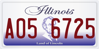 IL license plate A056725
