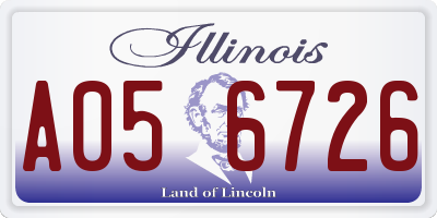 IL license plate A056726